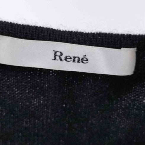 ルネ Rene リボン 長袖 ニット セーター カシミヤ混 レディース JPN:36